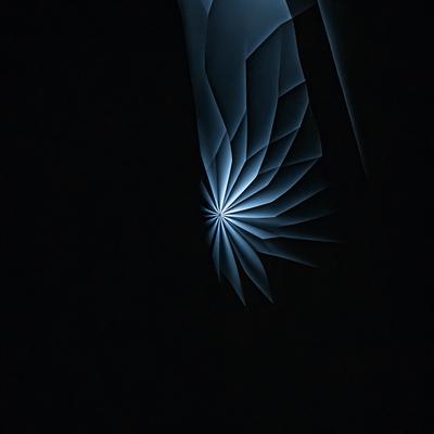 The primary subject of the image is a blue and white pattern, which appears to be a design or a piece of art. The setting is a dark background, which contrasts with the blue and white pattern. The visual style of the image is a combination of digital art and illustration, creating a unique and eye-catching design. The colors and mood of the image are predominantly blue and white, giving it a calm and serene atmosphere.